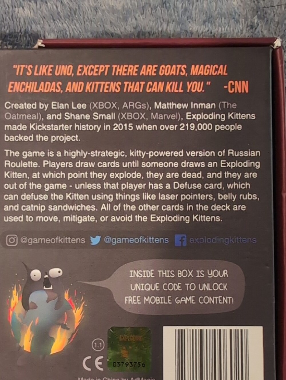 Exploding Kittens Card Game - Original Edition - Picture 6 of 6